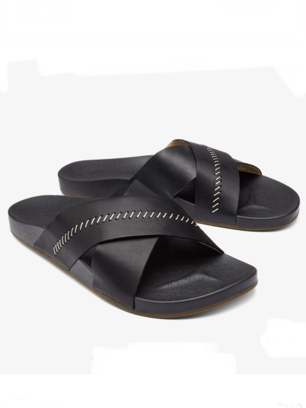 OluKai Kīpe‘a ‘Olu Leather Criss Cross Sandals